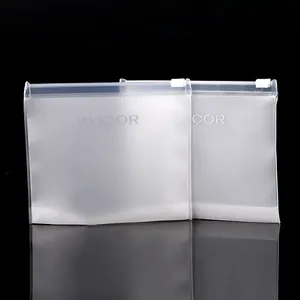 China wholesale custom LOGO reusable cosmetics food clothing frosted zipper sealed plastic bags