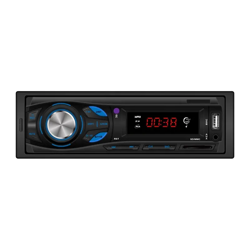 1dinカーラジオLCDスクリーン、2つのUSB DC12V MP3プレーヤーシングルdin SD/FM/MP3/USB/AUX/BTカーオーディオリモコン1dinステレオ