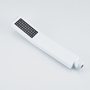 Robinet de baignoire thermostatique en laiton blanc huilé sur pied avec douchette à fonction massage pour salle de bain - Product Image 3