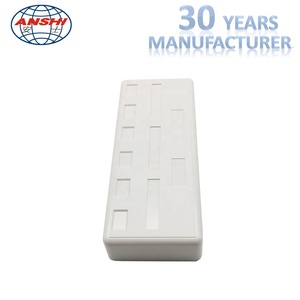 ANSHI 6 منافذ RJ45 UTP جاك حجر الزاوية CAT5E CAT6 سطح أبيض جبل الاتصالات السلكية واللاسلكية المنتج