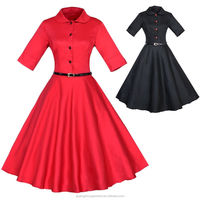 Robes Swing Rétro Pin-up Rockabilly pour Femmes Grandes Tailles Années 50 par un Fabricant de Vêtements Chinois