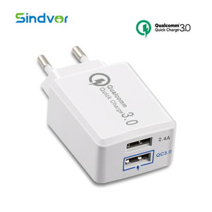 5 V <span class=keywords><strong>2</strong></span>.4A portátil <span class=keywords><strong>2</strong></span> puerto USB cargador de viaje carga rápida <span class=keywords><strong>3</strong></span>.0 cargador de pared - Product Image 1