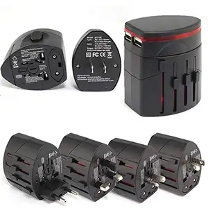 Hot sell UK US EU AUS multi plugs universal travel adapter with usb