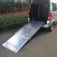Van Car Manuel Fauteuil Roulant Rampe Pliante Aluminium Handicap Accessible Rampe de Chargement pour Personnes Handicapées Chargement 350Kg