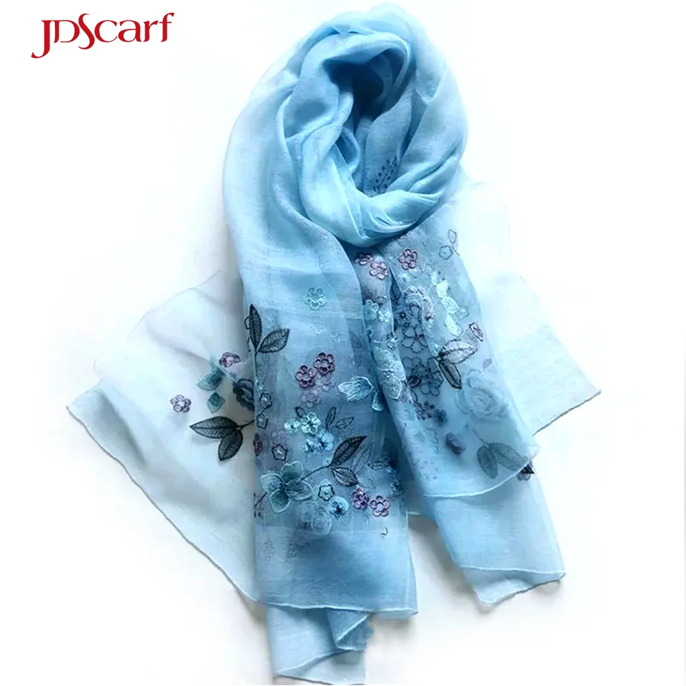 women new design ponchos embroidery cashmere luxury flower poncho scarf cape for women poncho