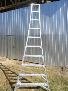 Escalera de aluminio ajustable de doble soporte EN131 para recoger frutas, huerto, cosecha, trípode, escalera de frutas, escalera de aluminio