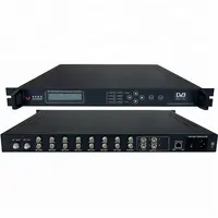 Asi catv numérique DVB-C modulateur qam (8 * DVB-S/S2 + 4 * ASI, 4 * DVB-C sortie RF)