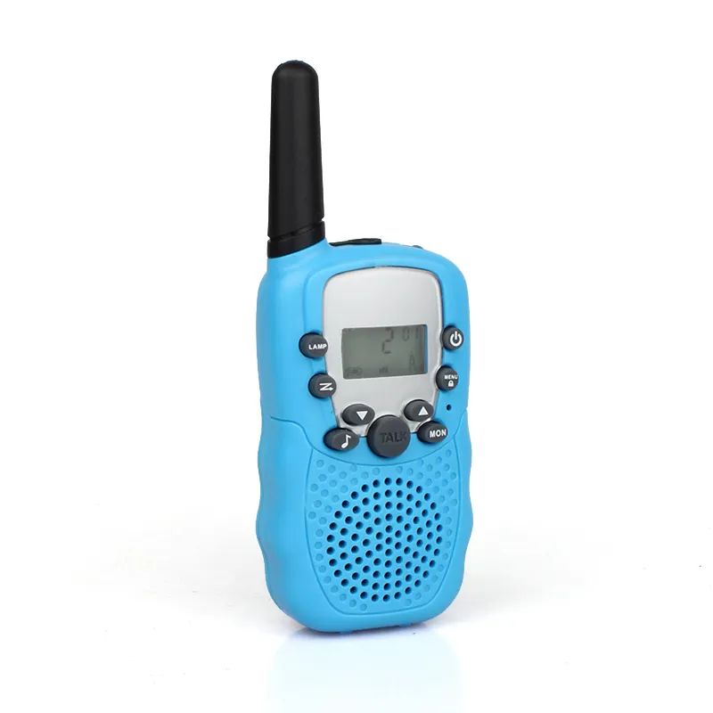 3-5KMオフ価格ブルーウェイキートーキーES-T388ライセンス無料ワイヤレスモバイルトランシーバー電話キッズサバイバルトランシーバー
