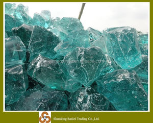 Natural slag ocean blue colored Glass Rock scenery - Product Image 4