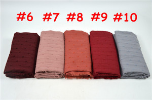 Venta al por mayor 2025 Venta caliente Barato Musulmanes Velos e Hijabs de alta calidad liso de viscosa Jacquard Pañuelo Hijab Mujeres - Product Image 5