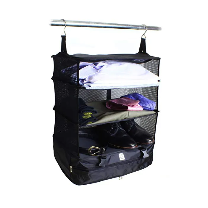Portable Shelving Luggage Insert Rise And Hanging Travel Luggage Bag
