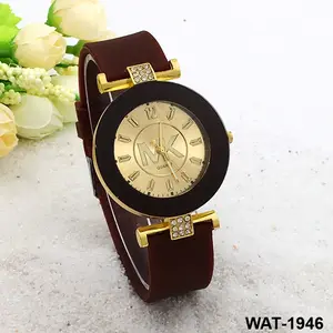 Geneva-relojes de silicona con estampado de flores, de cuarzo, a la moda