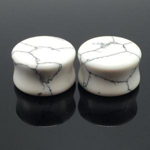 Großhandel Günstige White Stone Sattel Fleisch Tunnel Ohr messer Ohr stöpsel - Product Image 5