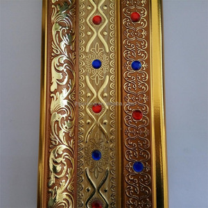 16cm rộng vàng gỗ màu xanh hạt trang trí PS ép đùn nhựa vương miện cornice đúc hồ sơ - Product Image 3