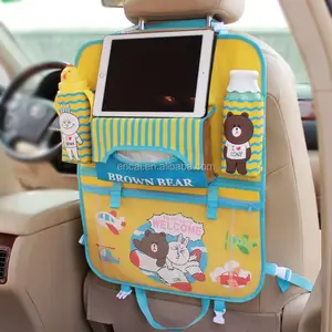 Encai 可爱的卡通汽车后座储物袋为孩子高品质的汽车座椅挂袋