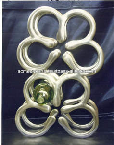 Casier à vin moderne et élégant Design en acier inoxydable élégant pouvant contenir plusieurs bouteilles Organisateur de bar à la maison élégant - Product Image 4