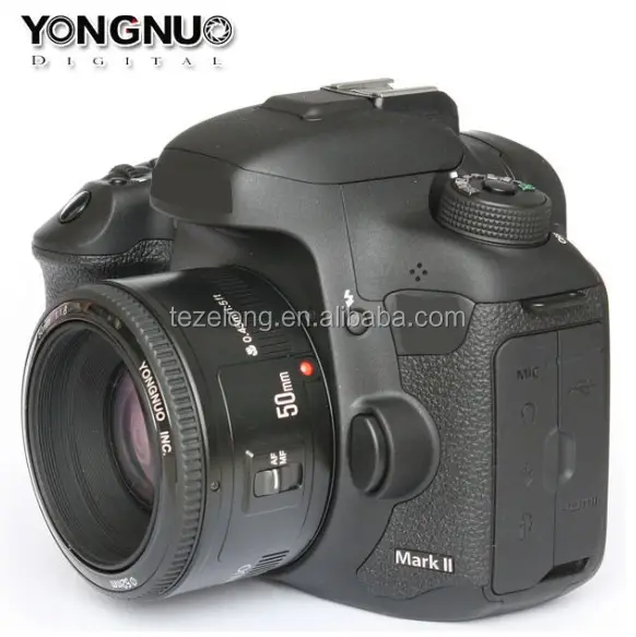 เลนส์ออโต้โฟกัสขนาดใหญ่สำหรับกล้อง DSLR Yongnuo 50มม.AF/MF เลนส์ F/1.8สำหรับกล้องดิจิตอล Nikon