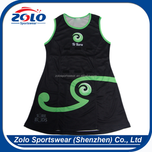 2017 New design best quality fashion fancy netball Jersey - Product Image 3