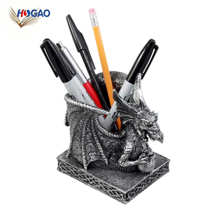 Dragon stationery best child gift holder figurine office desktop accessori organizer per penne portapenne personalizzato da tavolo fatto a mano - Product Image 3