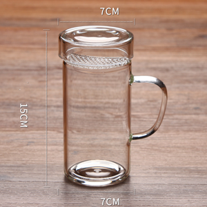 14oz <span class=keywords><strong>vetro</strong></span> <span class=keywords><strong>borosilicato</strong></span> tazza di tè con la maniglia per bere - Product Image 2