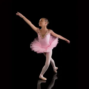 Hot Selling Pink Velvet Spandex Professional Ballerina Dance Costume/ Classical girls Ballet Tutu