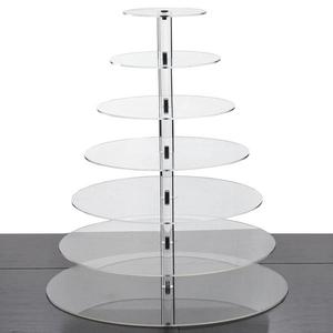 7 <span class=keywords><strong>Tier</strong></span> Acrylic Vòng Cupcake Đứng Bánh Đứng | Hiển Thị Đứng 4 Để Bán - Product Image 2