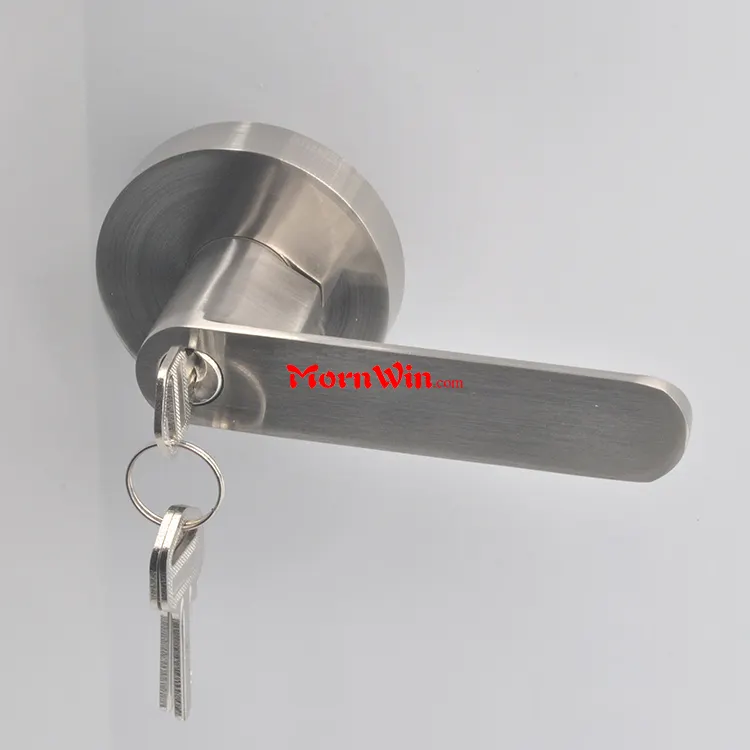 Heavy duty thiết kế hình ống kẽm leverset tay nắm cửa ổ khóa satin nickel chính lối vào nhập hình ống đòn bẩy xử lý khóa