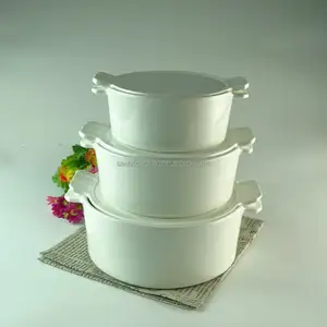 Ciotola per minestra in ceramica bianca all'ingrosso all'ingrosso all'ingrosso all'ingrosso in fabbrica con coperchio