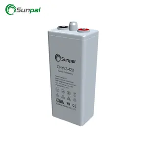 بطارية شمسية Sunpal 2V 420Ah Msds OPzV, بطارية شمسية 2V420Ah OPzV لنظام الاتصالات