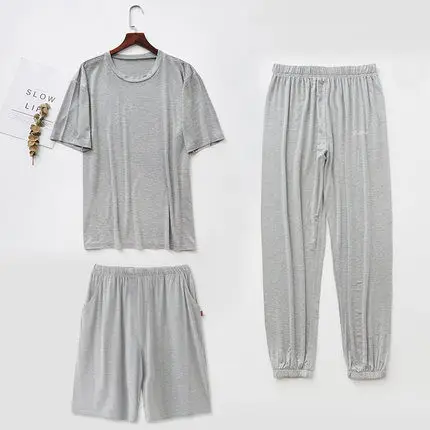 Bộ Đồ Ngủ Pijama Cho Nam, Bộ Đồ Ngủ Mùa Hè Pijama Vải Modal Bộ Đồ Ngủ Cho Nam Bán Sỉ