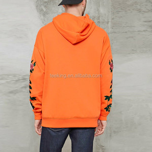 2025 con cappuccio in spugna <span class=keywords><strong>arancione</strong></span> francese ricamato floreale caldo - Product Image 3