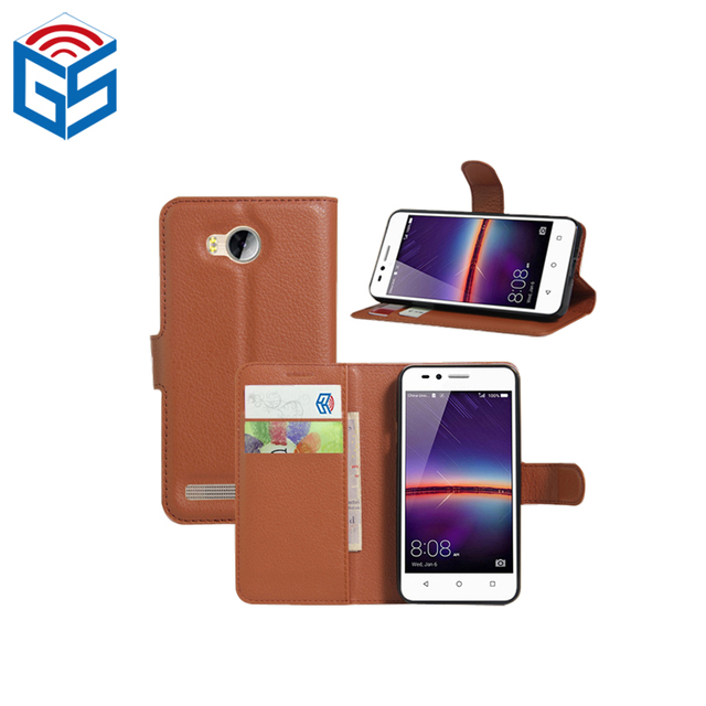 PU Leather Flip Phone Back Cover for Huawei Y3 II 2 Lua L21 Case