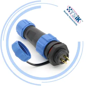 IP68 bajo el agua conector de 2 polos 3 polos M13 conector de cable WEIPU sp13 conector