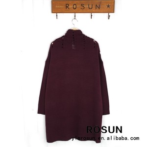 2015 <span class=keywords><strong>mujeres</strong></span> suéter flojo <span class=keywords><strong>tupe</strong></span> precio venta al por mayor chaqueta de punto en púrpura - Product Image 2