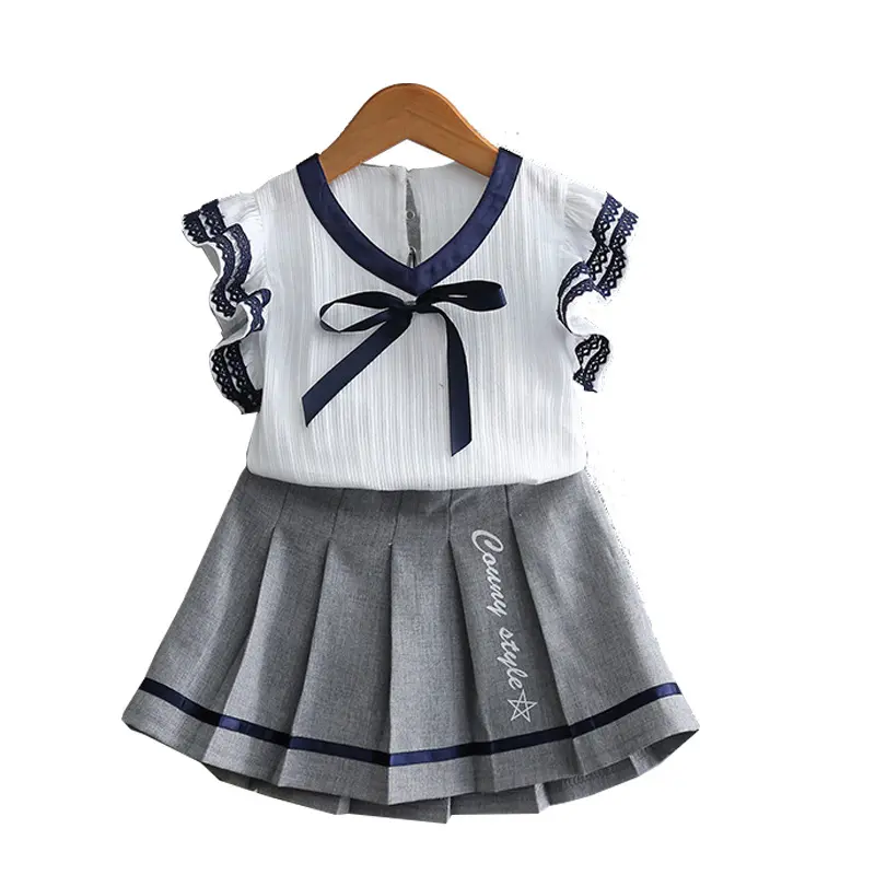 summer wholesale model baby girls cotton casual dresses child dress