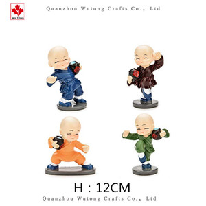 4 adet/takım Sevimli Shaolin Kung Fu Çocuklar Kutular Sarhoş Boks Keşiş Dekorasyon Malzemeleri - Product Image 2