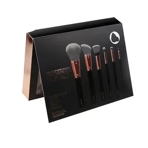 Professionale 8 pcs Spazzola di Trucco Set con 2 Pcs Gocciolina di Acqua soffio, private Label In Fibra di Alta Qualità Dei Capelli Kit Spazzola di Trucco