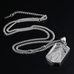 Rectangle Forme Vierge Marie Pendentif Collier En Acier Inoxydable <span class=keywords><strong>18</strong></span> K Or Plaqué Dieu Mère Charme Pendentif - Product Image 4
