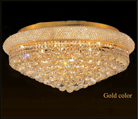 Vente en gros Plafonnier encastré en cristal pour hôtel villa, lustre de banquet à LED