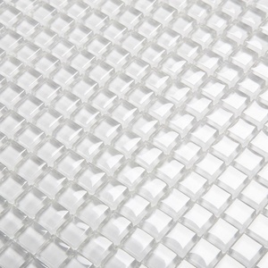 אופנה-high-end כיכר סופר לבן זכוכית פסיפס אריחי קיר Backsplash - Product Image 3