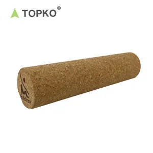 TOPKO批发优质100% 软木瑜伽和按摩泡沫滚筒