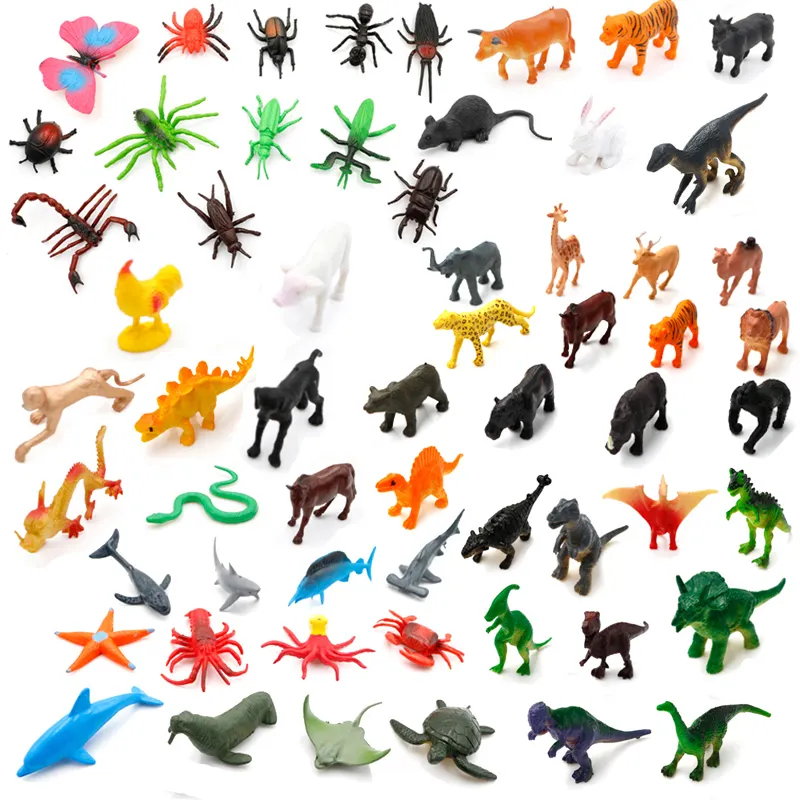 プラスチックPVC各種動物ミニおもちゃ自動販売機野生動物恐竜海洋おもちゃまとめ買い