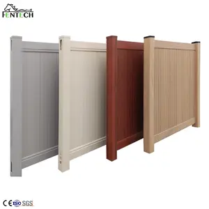 Wood Grain Color Vinyl/PVC/Plastic Privacy Fence Panels For Home And Garden