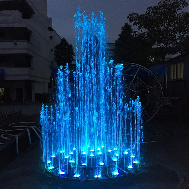 China Fabrik Outdoor-Led-Licht Und 1,5 Meter Durchmesser Runde Edelstahl Tanzen Musical Wasser Brunnen