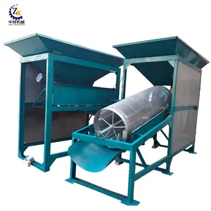 Drum vibrating rotary sieve for compost