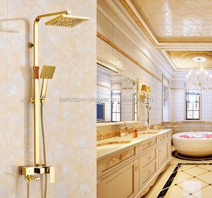 European Hot Sale Luxury Gold <strong>Shower</strong> <strong>Set</strong> Wall Mounted Bathroom Rain <strong>Bath</strong> <strong>Shower</strong> <strong>Set</strong> - Product Image 2
