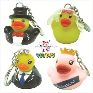 Duck Rubber PVC Plastic animal keychain soft keychain for promotion