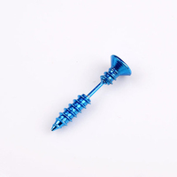 Prêt à expédier Boucles d'oreilles factices en forme de vis 3D pour hommes