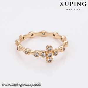 14940 الأزياء الصليب مجوهرات خاتم البنات الدين 18k الذهب الماس حجر الزركون خواتم الاصبع - Product Image 6