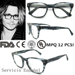 <span class=keywords><strong>Johnny</strong></span> <span class=keywords><strong>Depp</strong></span> marco de <span class=keywords><strong>gafas</strong></span> de acetato <span class=keywords><strong>con</strong></span> retro redondo <span class=keywords><strong>gafas</strong></span> estrellas 2015 de la moda para hombres - Product Image 1